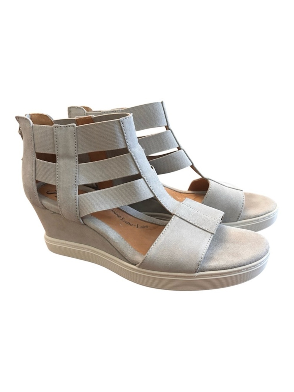 Sofft Womens Sosie Sandals Womens 11 Suede Wedge Platform Gladiator